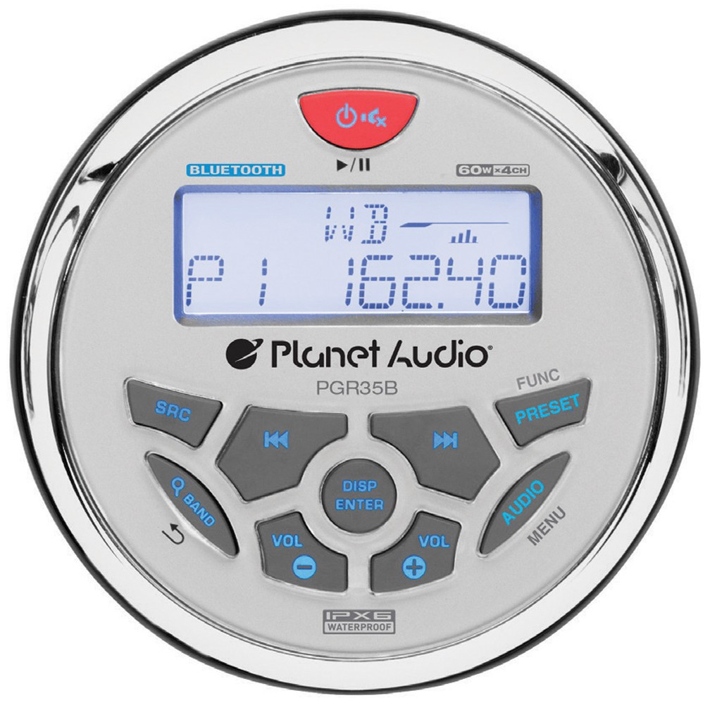 Planet Audio Marine AM/FM/Weather Mechless Receiver with Bluetooth