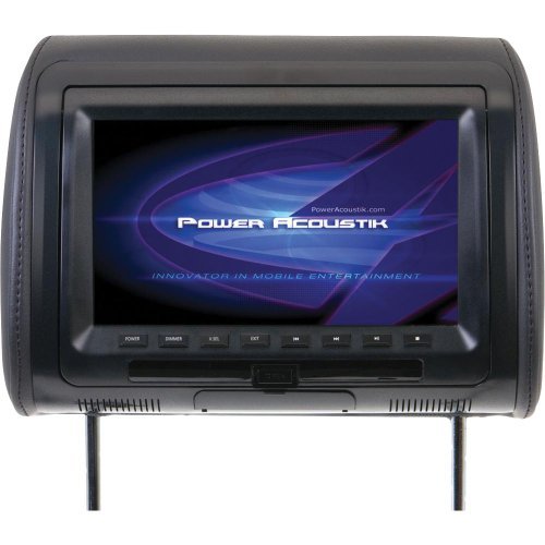 Power Acoustik 9" Headrest Monitor (Single) with DVD Player IR/FM Transmitters Color Skins & Rem.