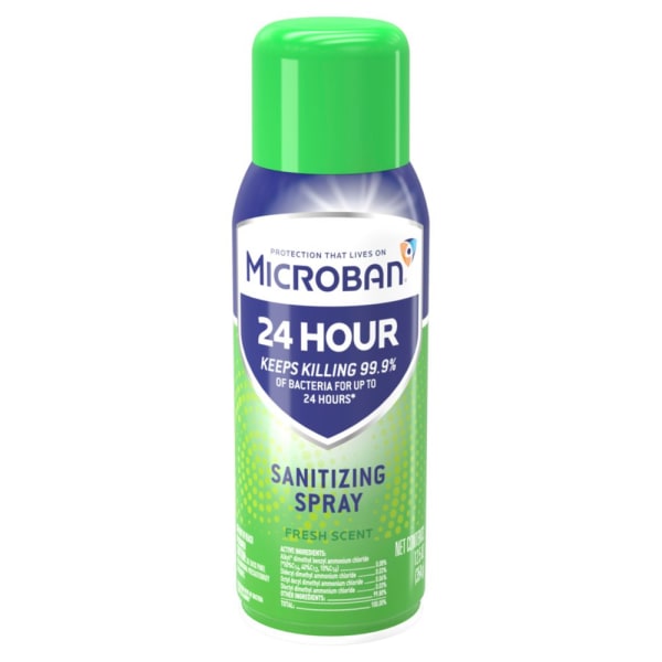 24-Hour Disinfectant Sanitizing Spray, Fresh Scent, 12.5 oz Aerosol Spray