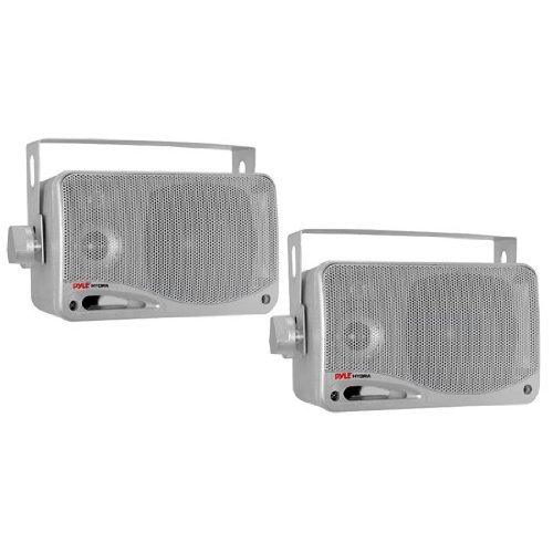 Pyle Marine 2-Way Box Speakers with 3.5" Woofer (Silver)