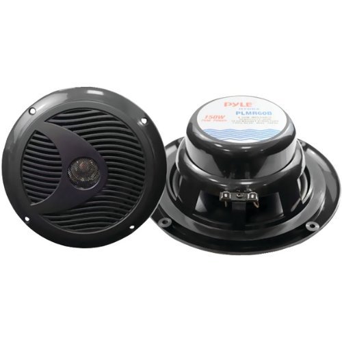 Pyle Marine 6.5" Dual Cone Speakers (Black)