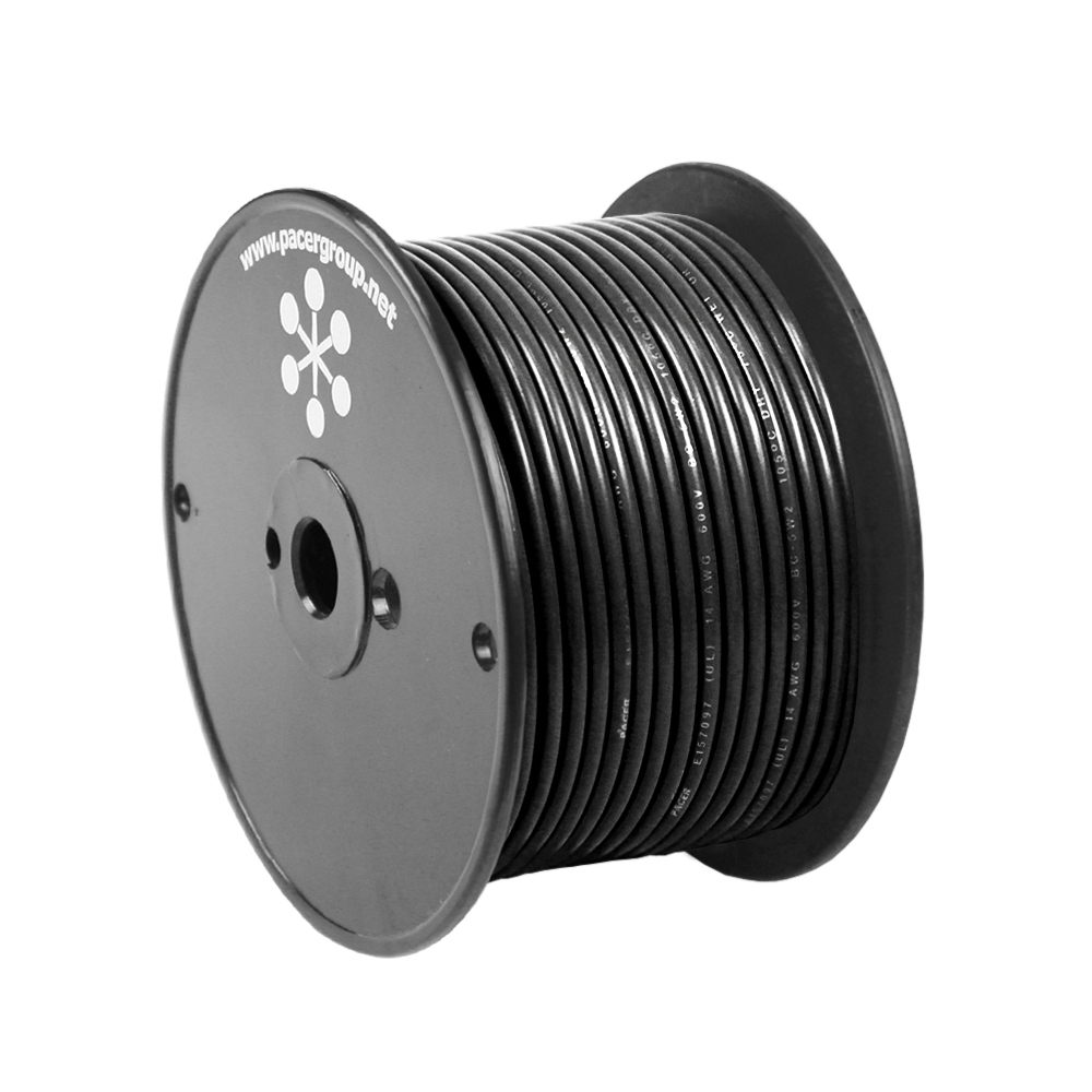 Pacer Black 18 AWG Primary Wire - 100'