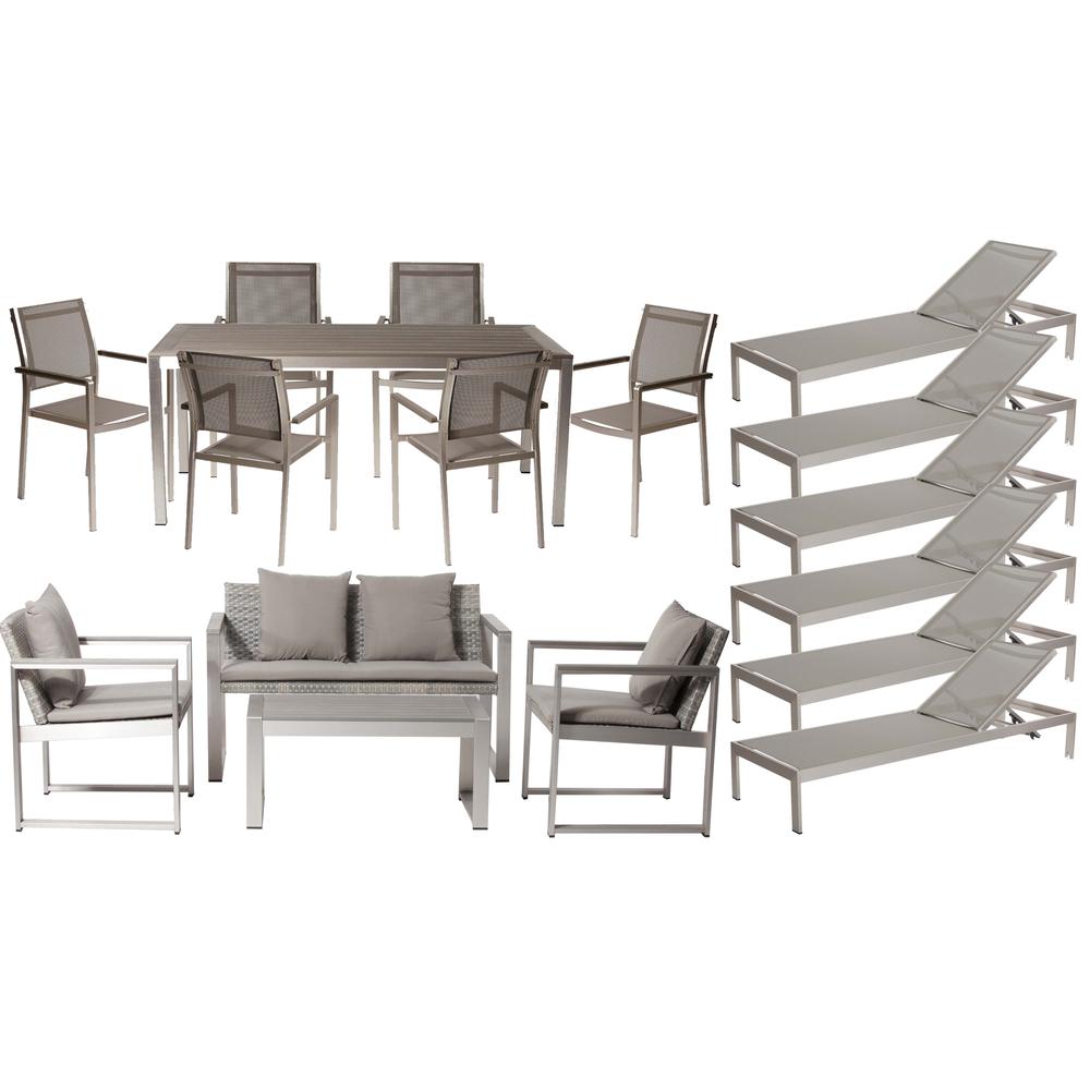 Chester 17 Piece Set, Brushed Grey