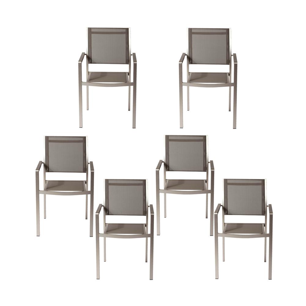 David Dining Chairs, Brushed Grey