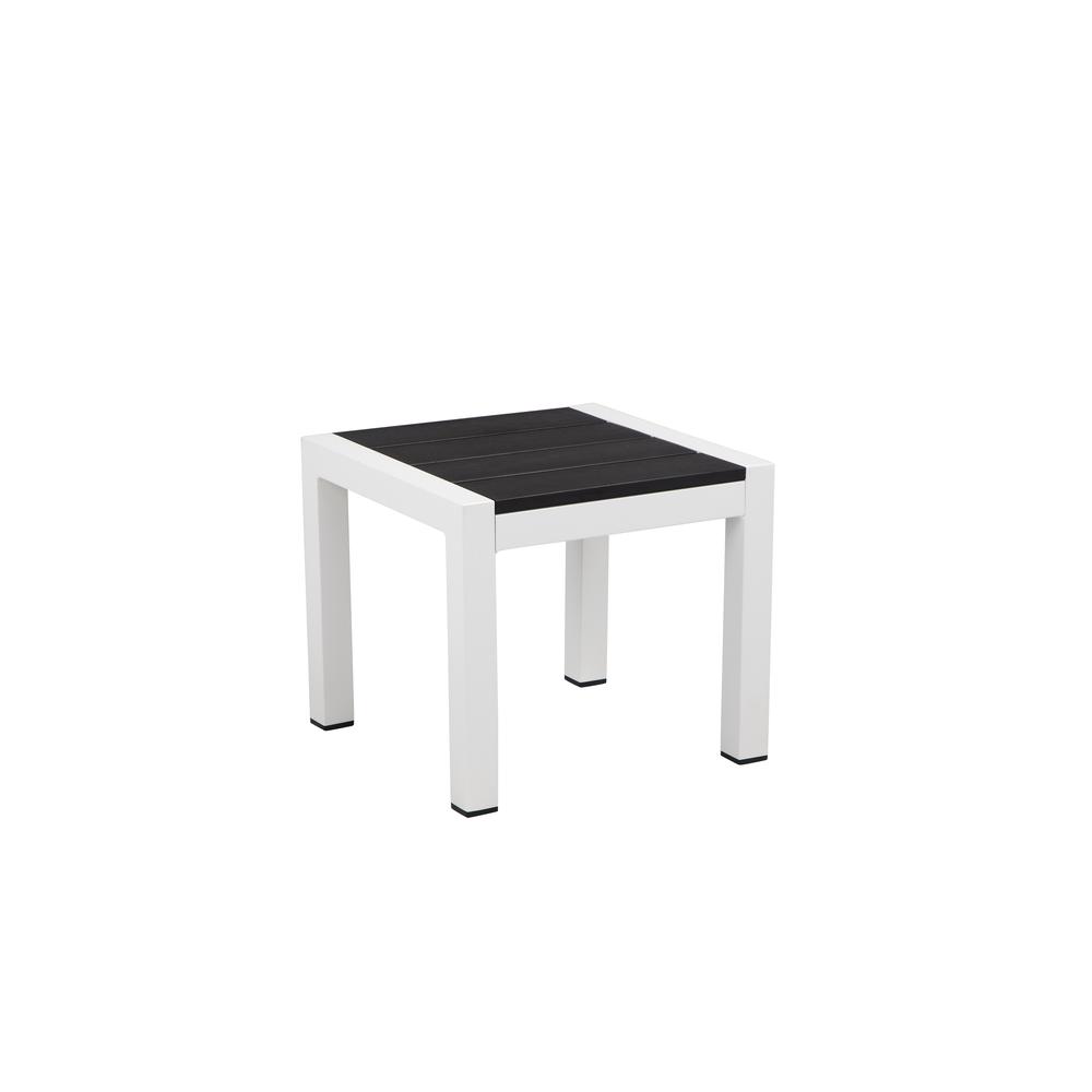 Joseph Side Table, White & Black