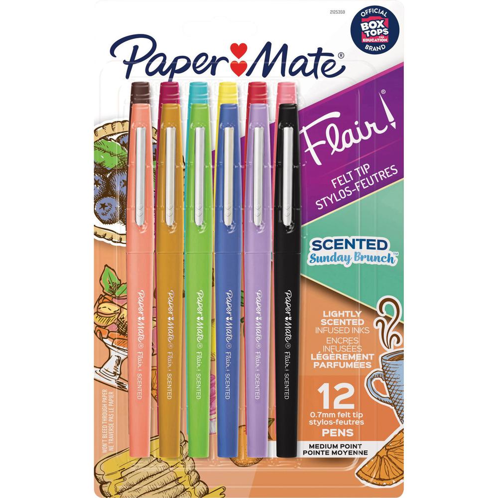 Paper Mate Flair Scented Pens - Medium Pen Point - 0.7 mm Pen Point Size - Multicolor Water Based Ink - 1 Each