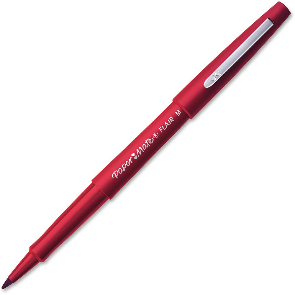 Paper Mate Flair Medium Point Porous Markers - Medium Pen Point - 1.4 mm Pen Point Size - Bullet Pen Point Style - Red Water Bas