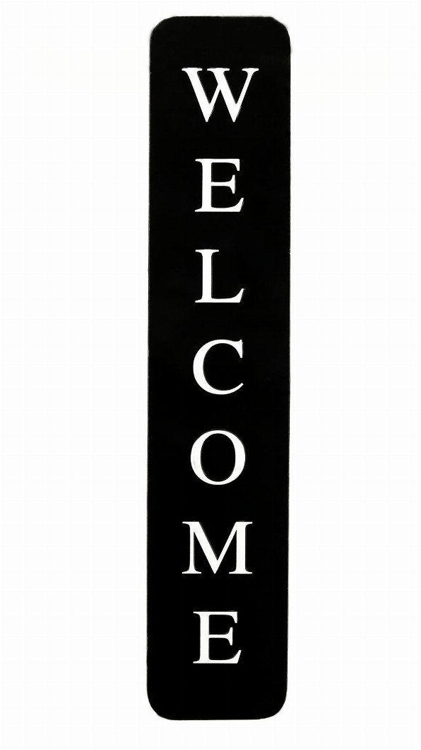 Embossed Welcome Tin Sign- Entryway Plaque Home Decor