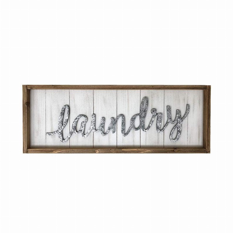 Rustic Laundry Wood Wall Sign Plaque- Laundry Room Decor Wall Hanging Sign Decor