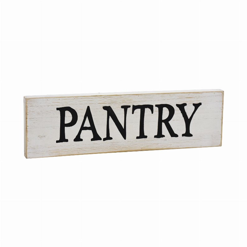 Small Pantry Wood Sign- Modern Farmhouse Kitchen Wall Decor- Country Kitchen Decor- Whitewashed- 15.75 x 1 x 4.5 Inches