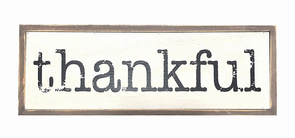 Thankful Solid Pine Wood Block Signs for Home Decor- Farmhouse Style Wood Decor