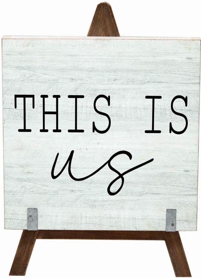 This is Us Wooden A-Frame Freestanding Home Decor-Farmhouse Wood Signs | Vintage Decor for Tables- Wedding Decor- Table Top- Hom