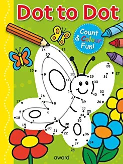 Dot to Dot COLORING & COUNTING - Butterfly and friends, Hours of fun! (Age (Age 4+)