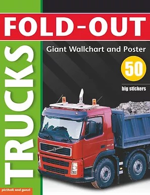 Fold-out TRUCKS Sticker Book, plus Giant Wallchart & 50 big stickers (Age 6+)