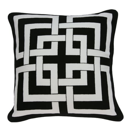 Parkland Collection Abali Black and White Throw Pillow