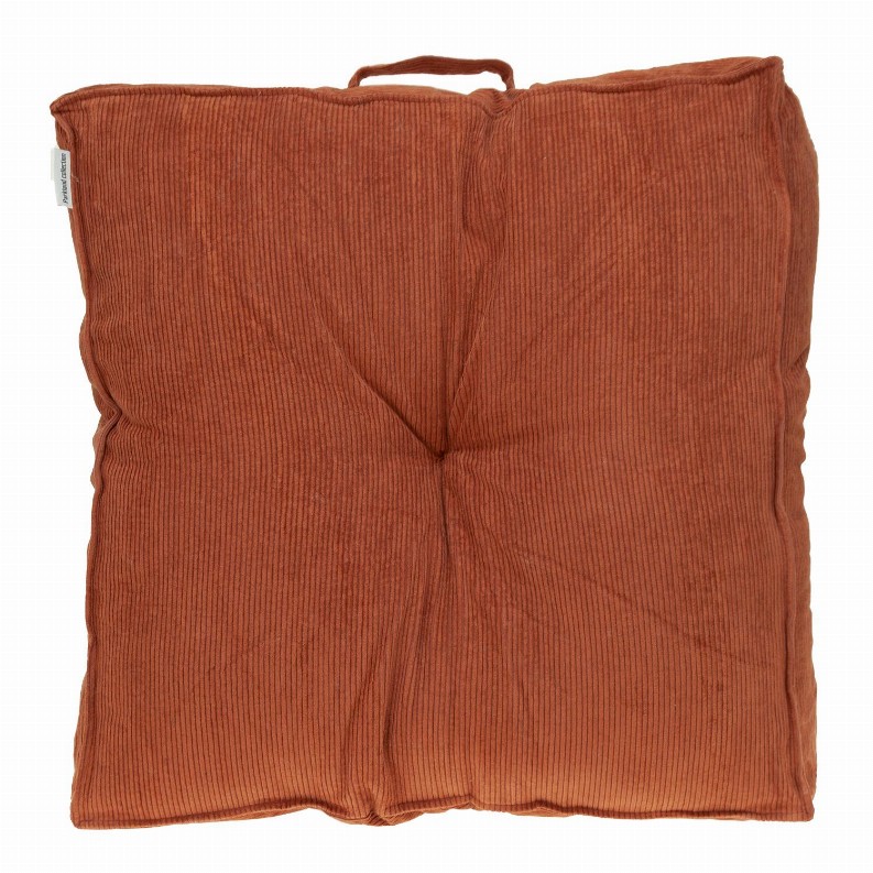 Parkland Collection Alena Transitional Floor Pillow Burnt Orange