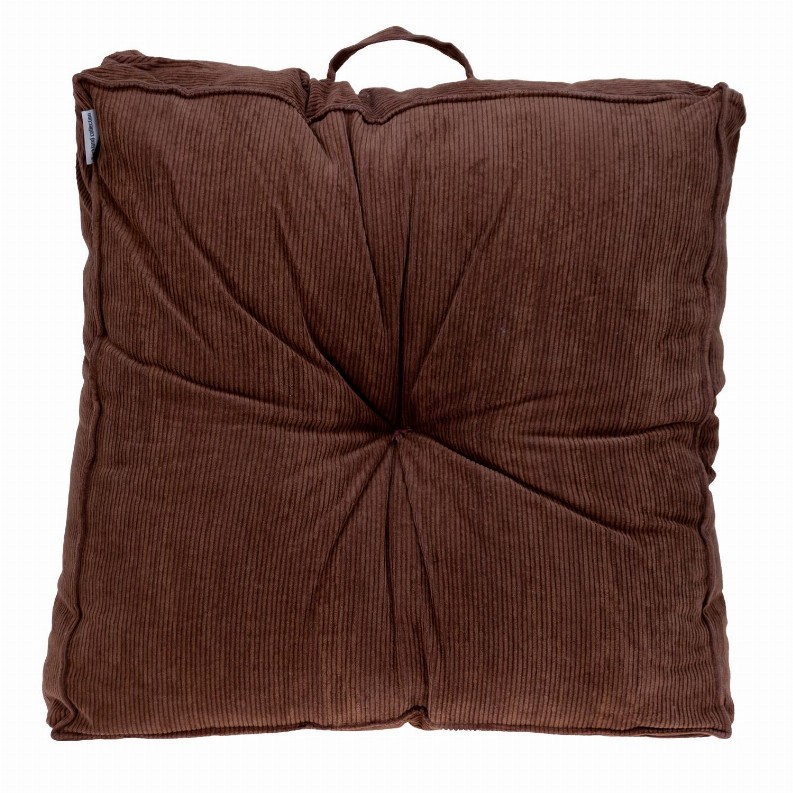 Parkland Collection Alena Transitional Floor Pillow Brown