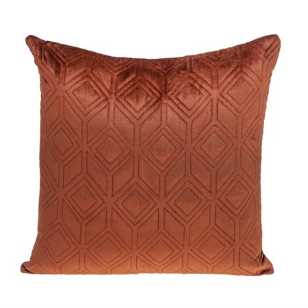 Parkland Collection Aleta Transitional Quilted Throw Pillow 20" x 20" Burnt Orange