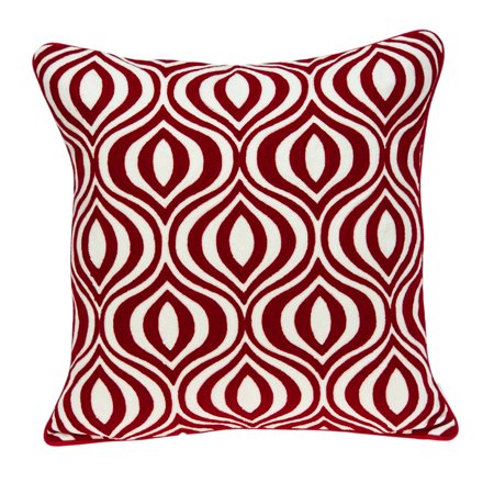 Parkland Collection Altia Red and White Throw Pillow