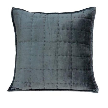 Parkland Collection Anajar Charcoal Solid Quilted Throw Pillow