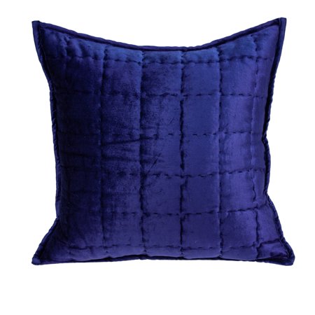 Parkland Collection Augusta Royal Blue Solid Quilted Throw Pillow