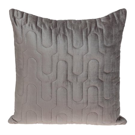 Parkland Collection Basil Transitional Quilted Throw Pillow - 20" x 20" Taupe