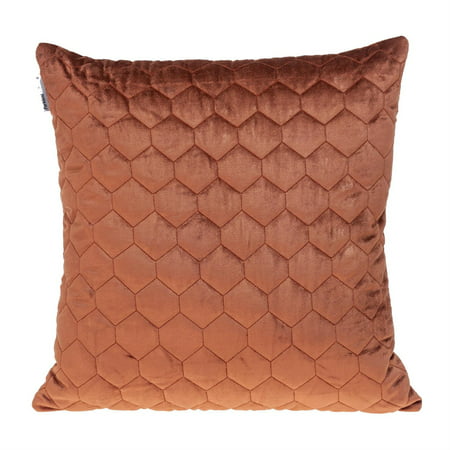 Parkland Collection Bazyli Transitional Quilted Throw Pillow 20" x 20" Burnt Orange