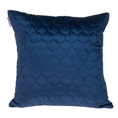 Parkland Collection Bazyli Transitional Quilted Throw Pillow 20" x 20" Navy