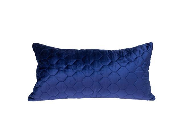 Parkland Collection Bazyli Transitional Quilted Throw Pillow 14" x 24" Blue