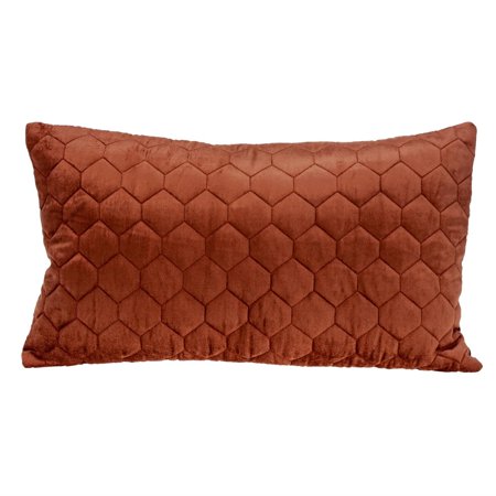 Parkland Collection Bazyli Transitional Quilted Throw Pillow 14" x 24" Burnt Orange