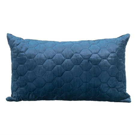 Parkland Collection Bazyli Transitional Quilted Throw Pillow 14" x 24" Navy