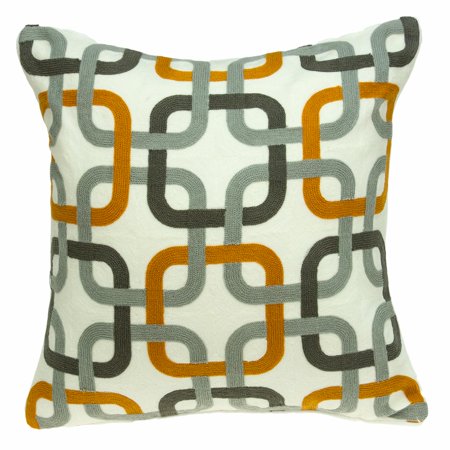 Parkland Collection Boxer Gray and Orange Throw Pillow