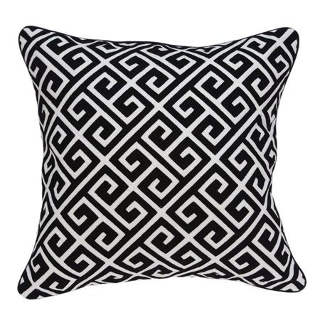 Parkland Collection Cameo Black and White Throw Pillow