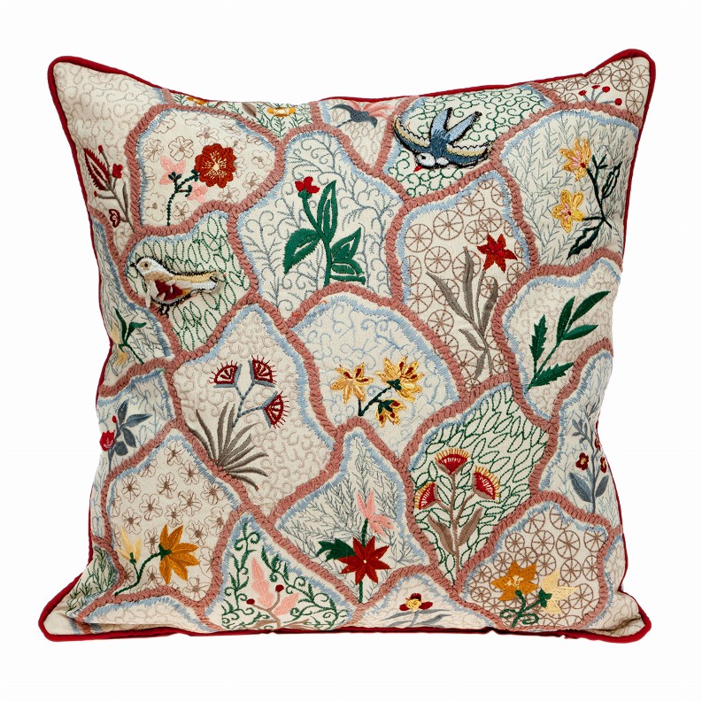 Parkland Collection Caspian Transitional Multicolor Pillow Cover With Poly Insert