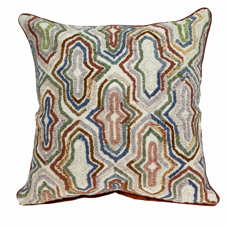 Parkland Collection Chava Transitional Multicolor Pillow Cover With Poly Insert