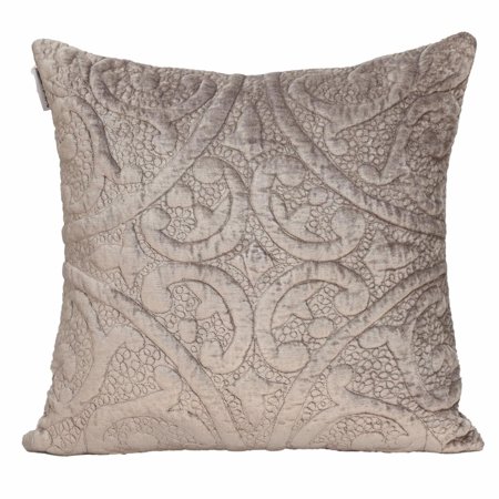 Parkland Collection Cristal Transitional Quilted Throw Pillow 20" x 20" Taupe