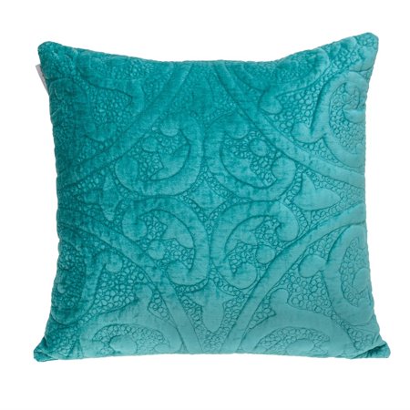 Parkland Collection Cristal Transitional Quilted Throw Pillow 20" x 20" Aqua