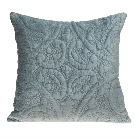 Parkland Collection Cristal Transitional Quilted Throw Pillow 20" x 20" Sea Foam