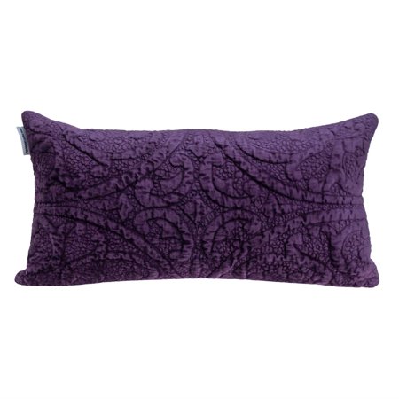 Parkland Collection Cristal Transitional Quilted Throw Pillow 12" x 24" Purple