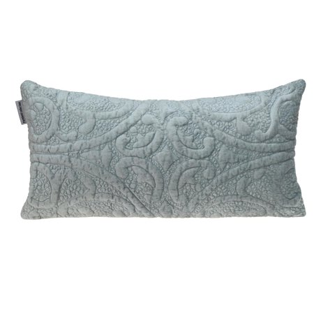 Parkland Collection Cristal Transitional Quilted Throw Pillow 12" x 24" Gray