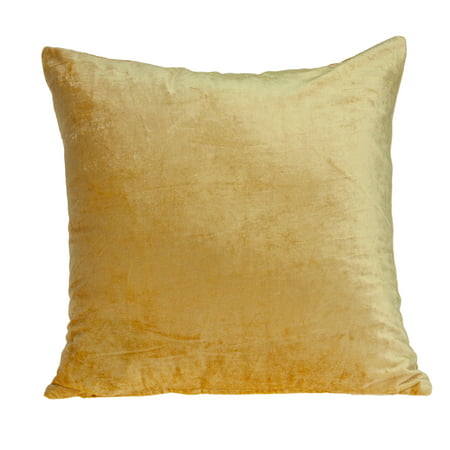 Parkland Collection Danbury Yellow Solid Throw Pillow