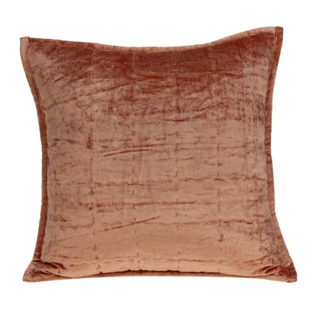 Parkland Collection Delphi Orange Solid Quilted Throw Pillow