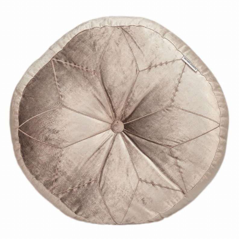 Parkland Collection Dorte Transitional Round Floor Pillow 20" x 20" Taupe
