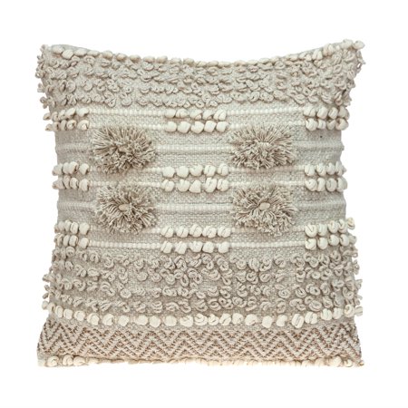 Parkland Collection Hendrix Transitionaly Beige Throw Pillow