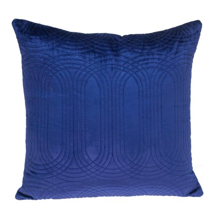 Parkland Collection Iphis Transitional Quilted Throw Pillow 20" x 20" Blue