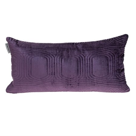 Parkland Collection Iphis Transitional Quilted Throw Pillow 12" x 24" Purple