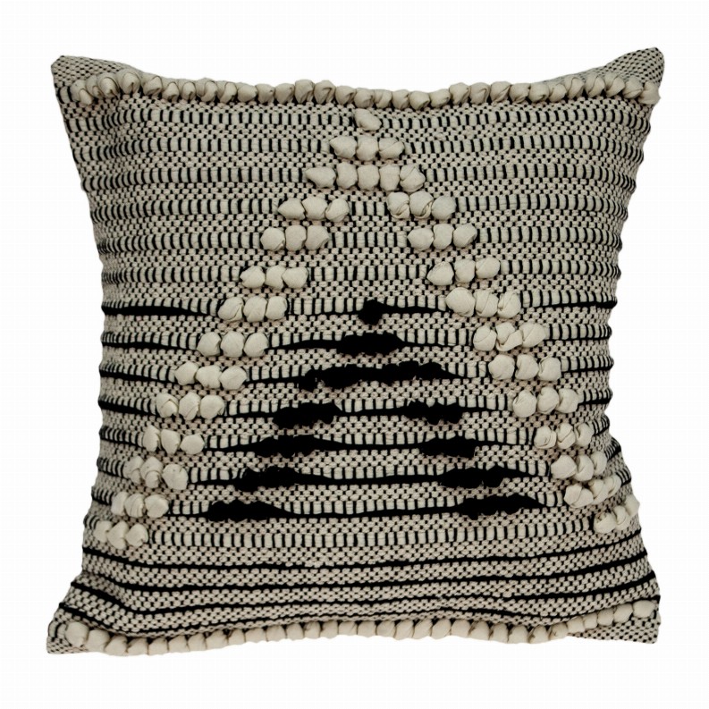 Parkland Collection Janice Bohemian Beige Pillow Cover With Poly Insert