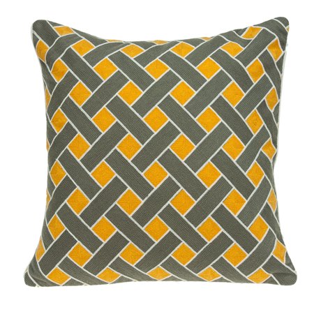 Parkland Collection Kain Gray and Orange Throw Pillow