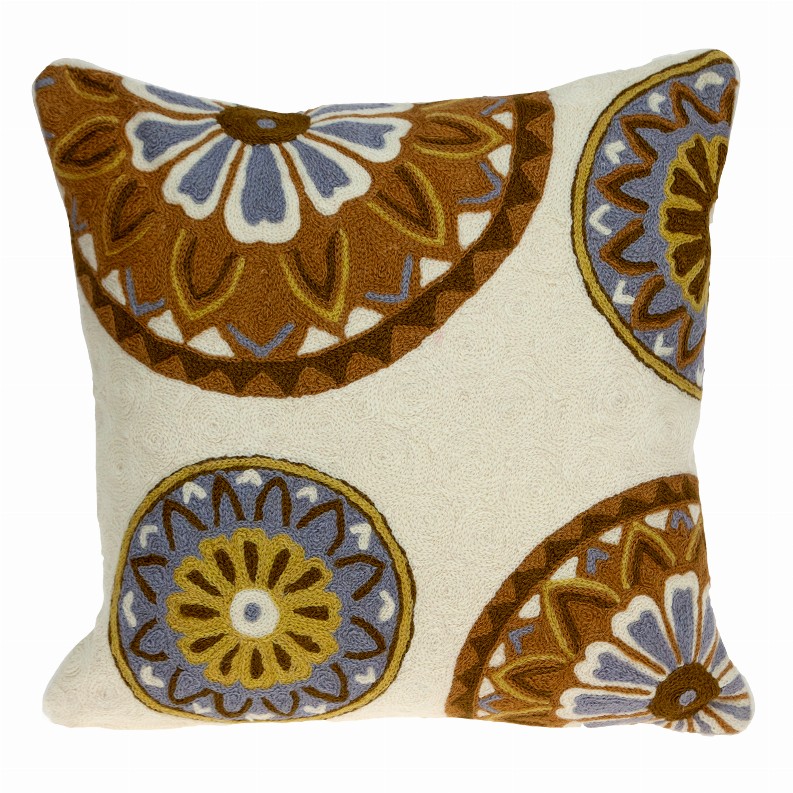 Parkland Collection Klover Accent Beige Pillow Cover With Poly Insert