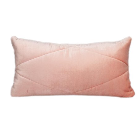 Parkland Collection Koko Transitional Quilted Throw Pillow 12" x 24" Pink